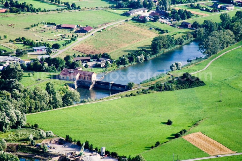 Aerial photograph Tübingen - Lockage of the river Neckar in Tuebingen in the state Baden-Wuerttemberg