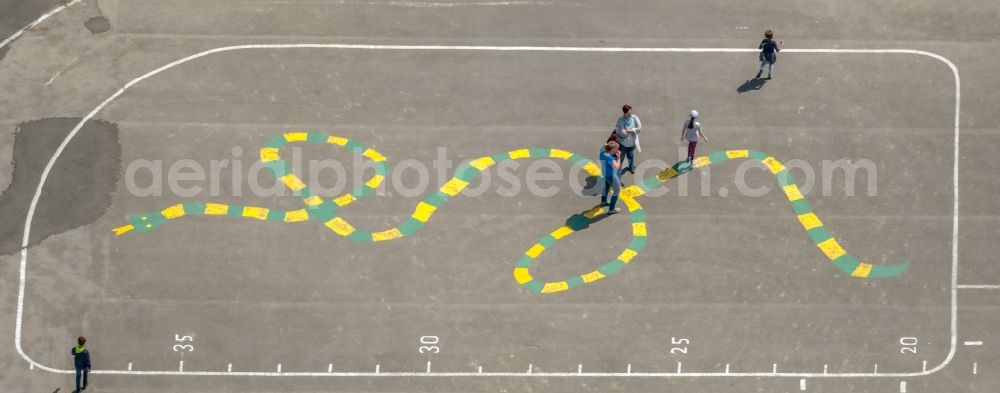 Brilon from above - Playground in Brilon in the state North Rhine-Westphalia, Germany