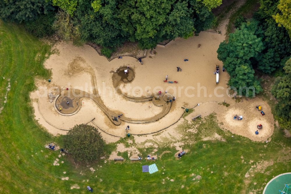 Witten from above - playground Spielplatz Hohenstein in Witten in the state North Rhine-Westphalia, Germany