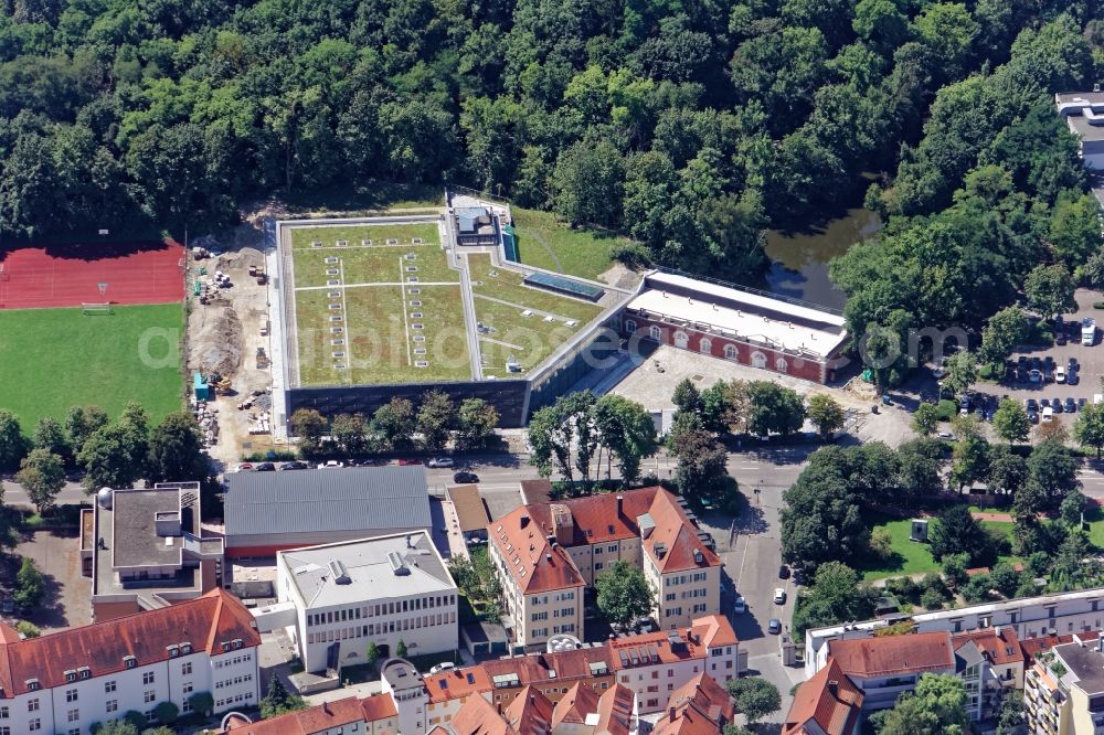 Ingolstadt from above - Sportbad at the Jahnstrasse in Ingolstadt in the state of Bavaria