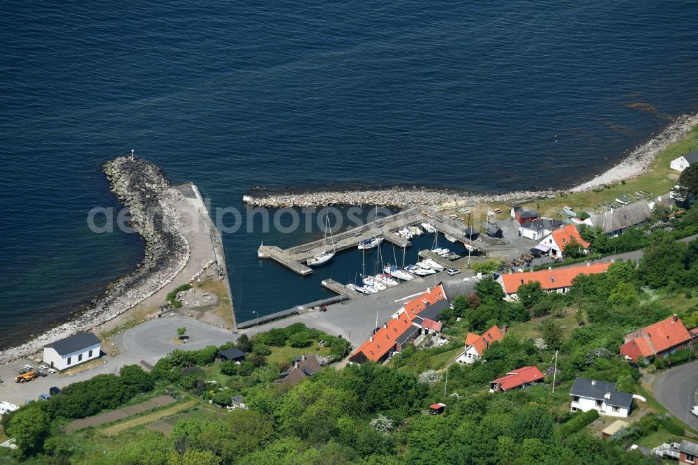 Aerial photograph Hasle - Pleasure boat marina with docks and moorings on the shore area in Hasle in Region Hovedstaden, Denmark