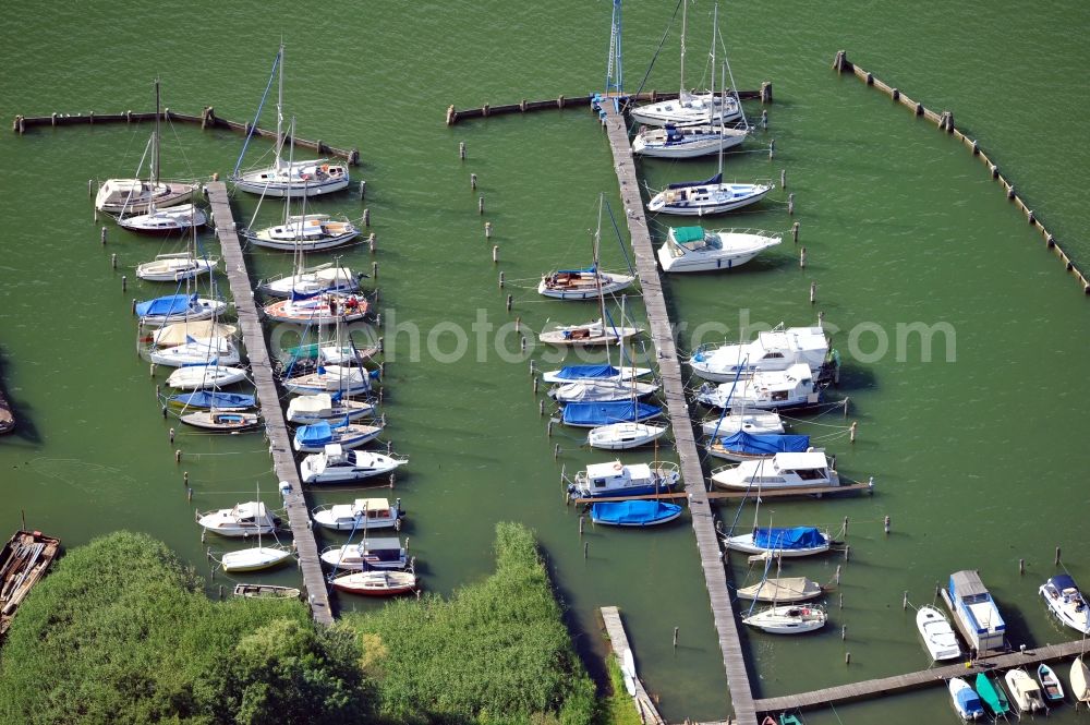 Diensdorf-Radlow from the bird's eye view: View of marina at port of Scharmützelsee in Diensdorf-Radlow in Brandenburg