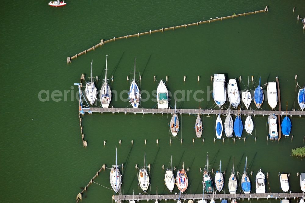 Aerial image Diensdorf-Radlow - View of marina at port of Scharmützelsee in Diensdorf-Radlow in Brandenburg