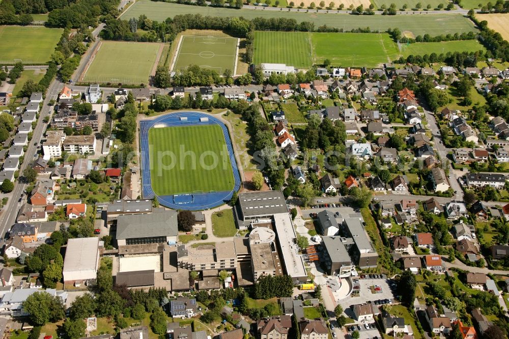 Kamen from the bird's eye view: View of the SportCentrum Kamen-Kaiserau in the district of Methler in Kamen in the state of North Rhine-Westphalia