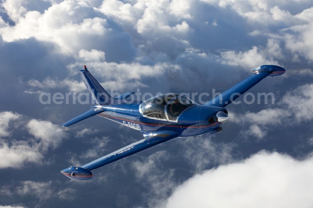 Aerial image Mengen - Sport Aircraft SIAI-Marchetti F.260 in flight at Mengen in the state of Baden-Wuerttemberg