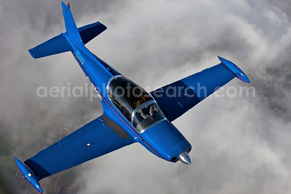 Aerial photograph Mengen - Sport Aircraft SIAI-Marchetti F.260 in flight at Mengen in the state of Baden-Wuerttemberg