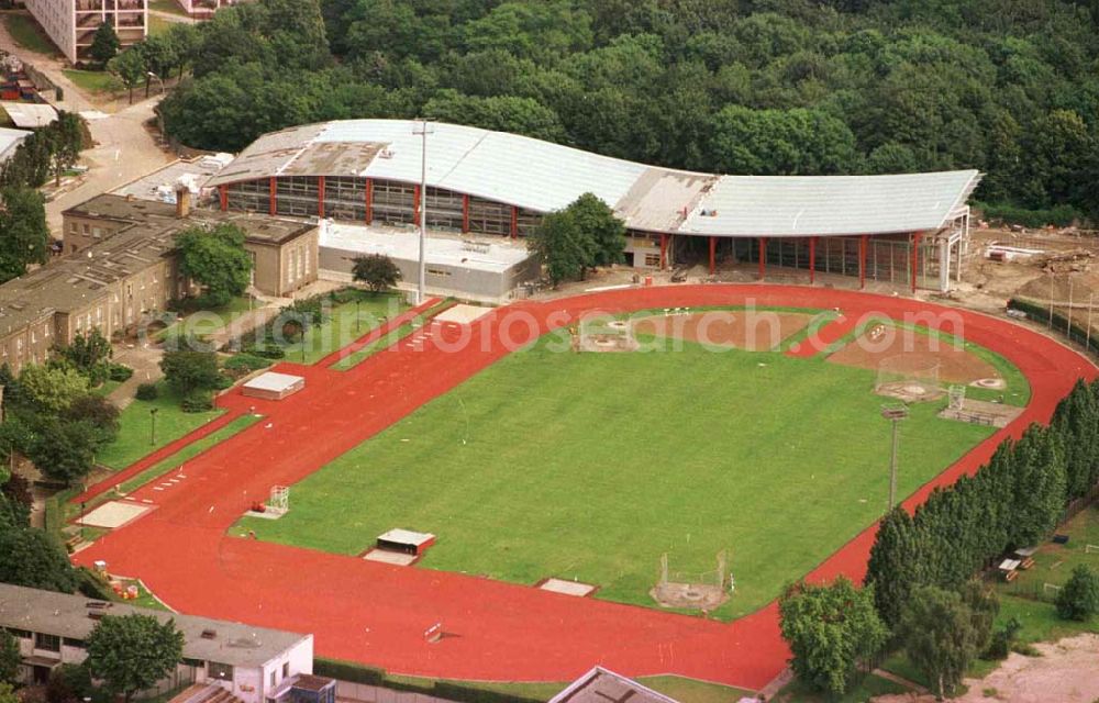 Aerial image Berlin / Hohenschönhausen - Sportforum Berlin-Weißensee an der Indira-Ghandi Straße