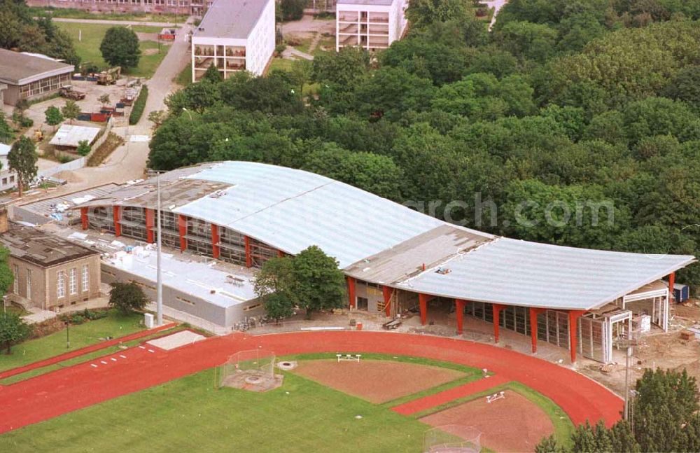 Berlin / Hohenschönhausen from above - Sportforum Berlin-Weißensee an der Indira-Ghandi Straße