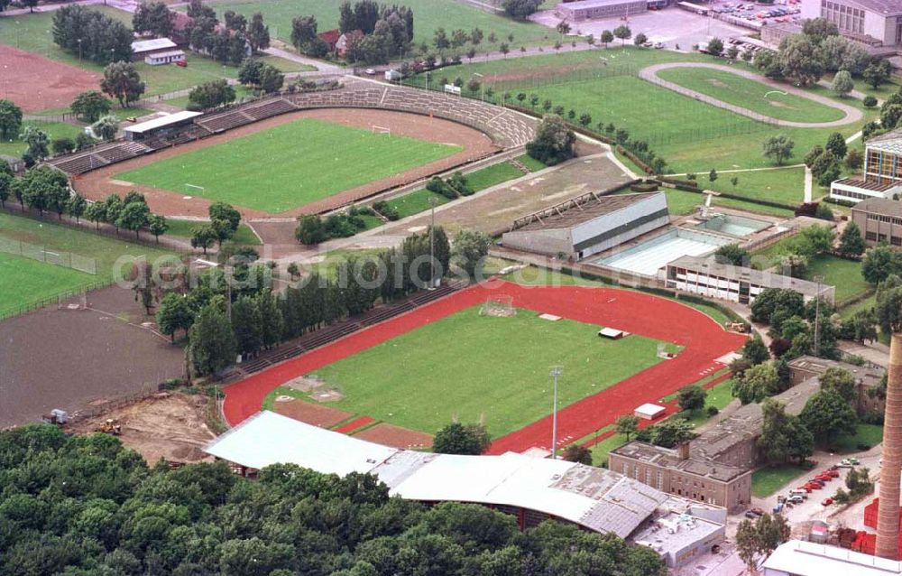 Berlin / Hohenschönhausen from the bird's eye view: Sportforum Berlin-Weißensee an der Indira-Ghandi Straße