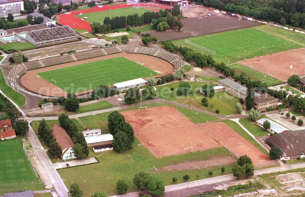 Aerial photograph Berlin / Hohenschönhausen - Sportforum Berlin-Weißensee an der Indira-Ghandi Straße