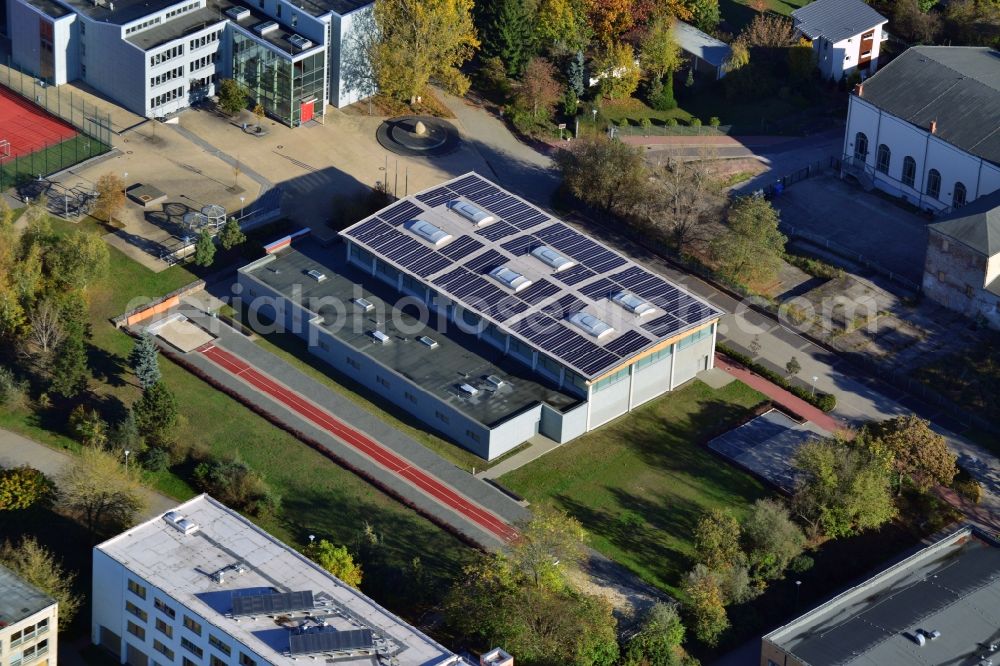 Aerial image Werder (Havel) - View of the gymnasium of the top stage centre Werder in Werder ( Havel ) in the state Brandenburg