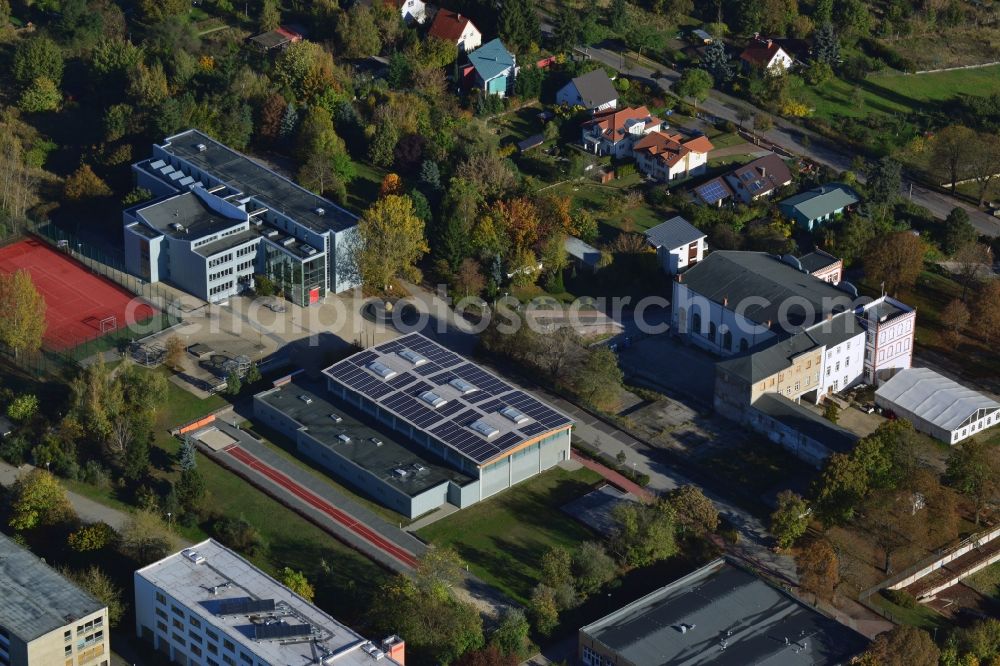 Aerial photograph Werder (Havel) - View of the gymnasium of the top stage centre Werder in Werder ( Havel ) in the state Brandenburg