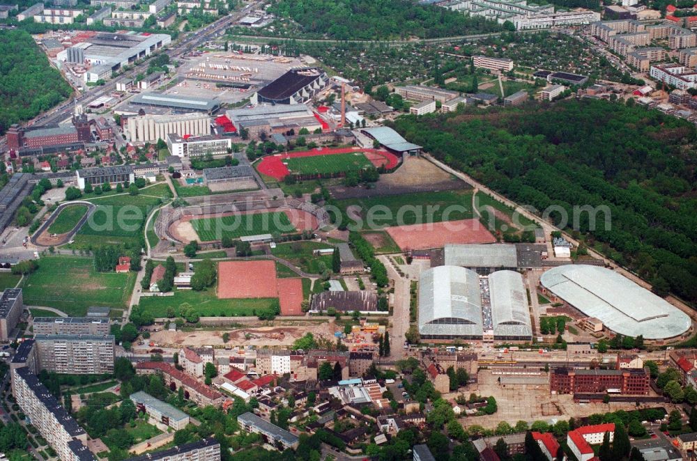 Berlin Hohenschönhausen from above - Sports Park in the Sports Forum Hohenschonhausen the BFC Dynamo Berlin - Hohenschonhausen