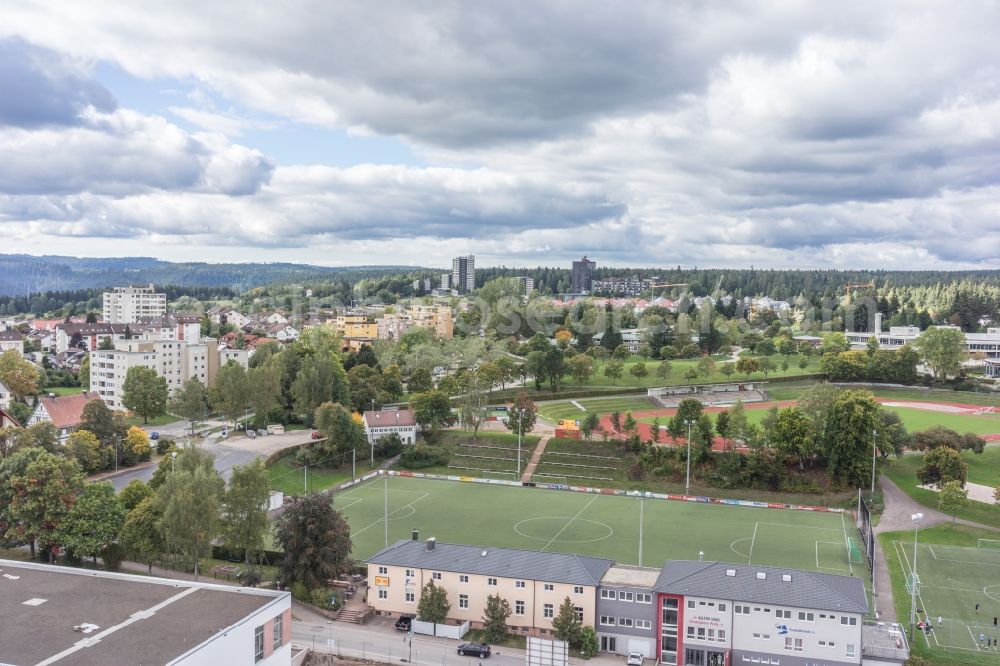 Aerial image Freudenstadt - Sports grounds and football pitch Allstav Haus in Freudenstadt in the state Baden-Wuerttemberg