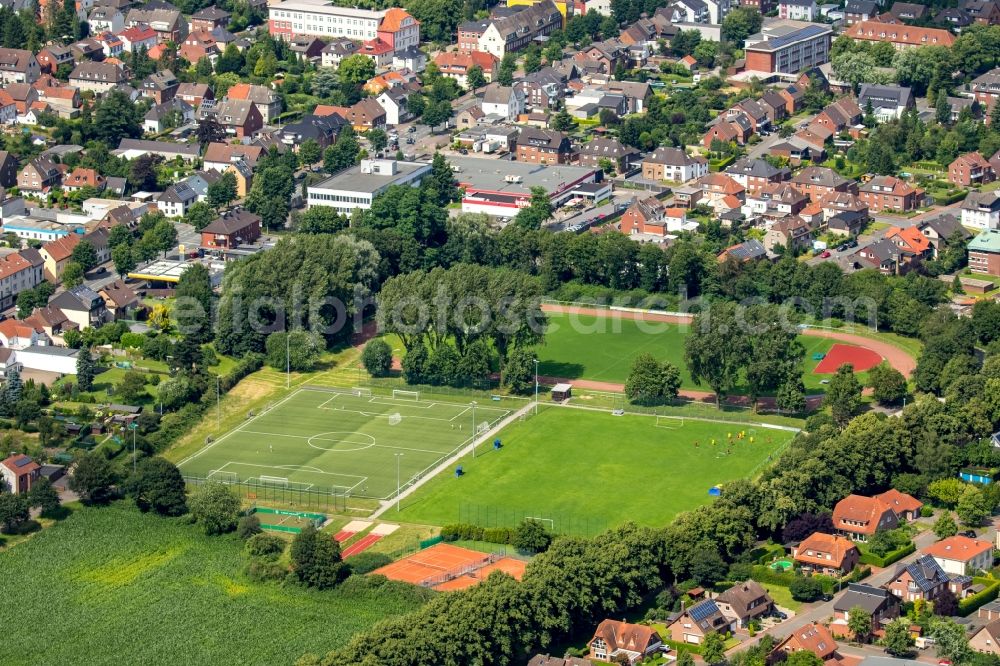 Haltern am See from above - Sports grounds and football pitch an der Josef- Starkmann- street in Haltern am See in the state North Rhine-Westphalia