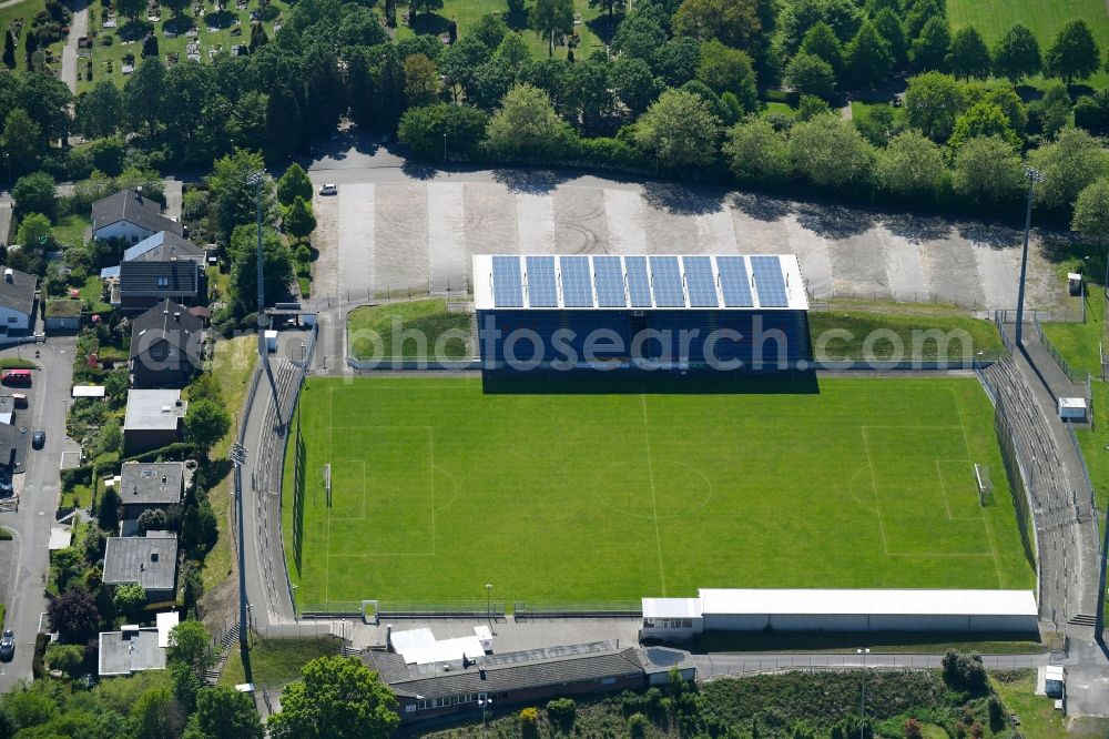 Aerial image Kleve - Sports grounds and football pitch of FC Kleve 1863/1903 on Welbershoehe in Kleve in the state North Rhine-Westphalia, Germany