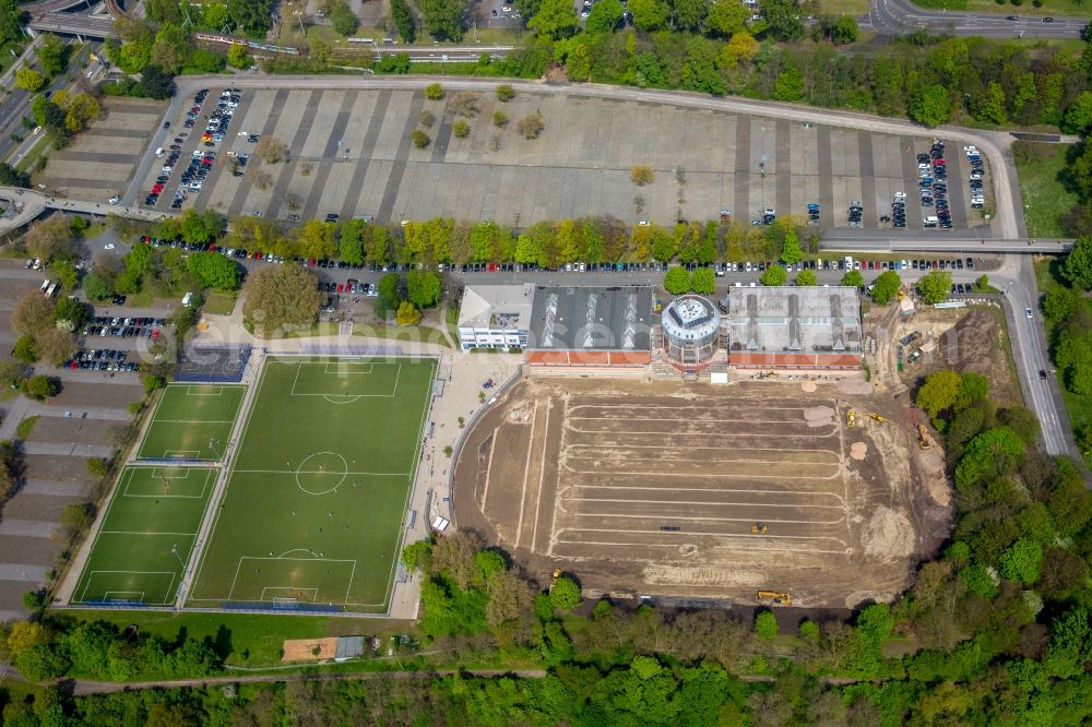 Aerial photograph Dortmund - Sports grounds and football pitch TSC Eintracht Dortmund on Victor-Toyka-Strasse in Dortmund in the state North Rhine-Westphalia