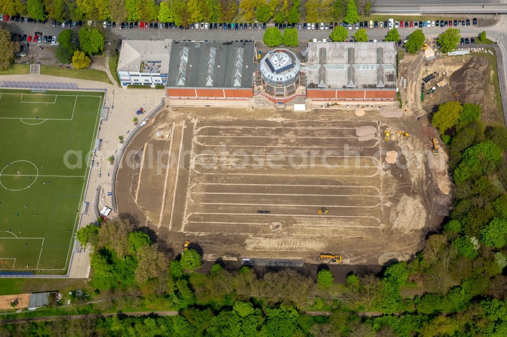 Dortmund from above - Sports grounds and football pitch TSC Eintracht Dortmund on Victor-Toyka-Strasse in Dortmund in the state North Rhine-Westphalia