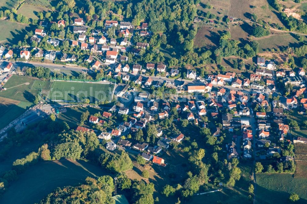 Aerial photograph Reichenbach - Sports grounds and football pitch of TSV 1893 e.V. Reichenbach in Reichenbach in the state Hesse, Germany