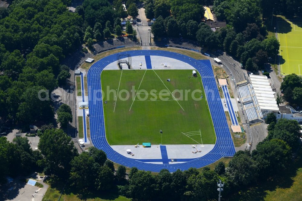 Aerial photograph Heilbronn - Sports grounds and football pitch of VfR Heilbronn in Heilbronn in the state Baden-Wurttemberg, Germany