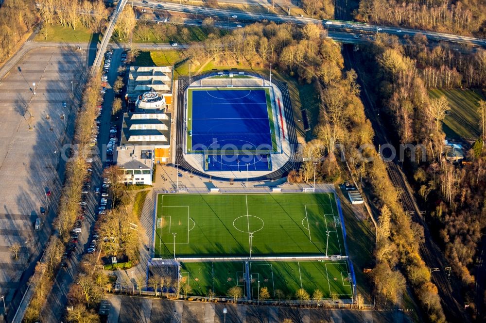 Dortmund from the bird's eye view: Sports grounds and football pitch of TSC Eintracht Dortmund on Victor-Toyka-Strasse in Dortmund in the state North Rhine-Westphalia, Germany