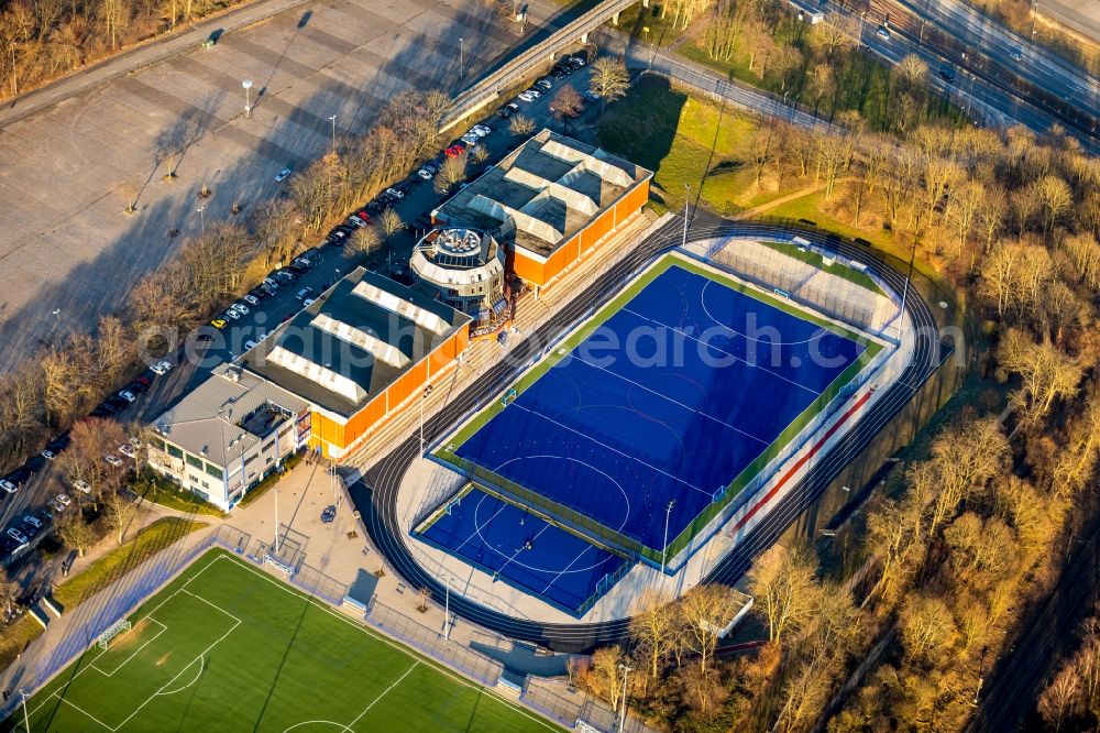 Aerial image Dortmund - Sports grounds and football pitch of TSC Eintracht Dortmund on Victor-Toyka-Strasse in Dortmund in the state North Rhine-Westphalia, Germany