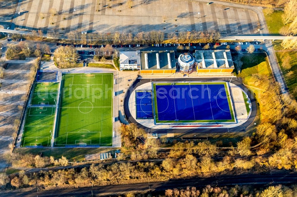 Dortmund from above - Sports grounds and football pitch of TSC Eintracht Dortmund on Victor-Toyka-Strasse in Dortmund in the state North Rhine-Westphalia, Germany