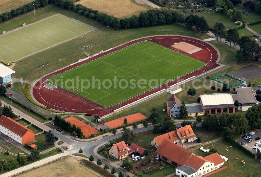Worbis from the bird's eye view: Sports field at Klosterweg in Worbis in Thuringia