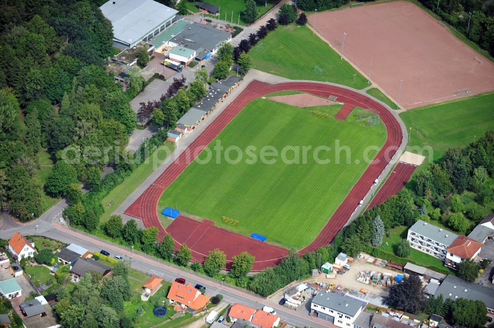 Aerial image Neustadt in Holstein - View of sports field in Neustadt in Holstein in the state Schleswig-Holstein