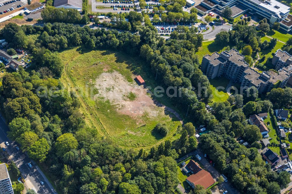 Schwelm from above - Sports grounds and football pitch of VfB Schwelm e.V. Am Alten Schacht in Schwelm in the state North Rhine-Westphalia, Germany