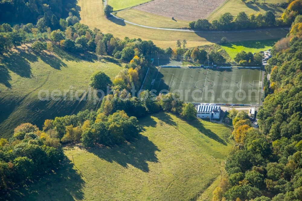 Aerial photograph Freudenberg - Sports ground at the Wendinger Strasse in Freudenberg in the state North Rhine-Westphalia