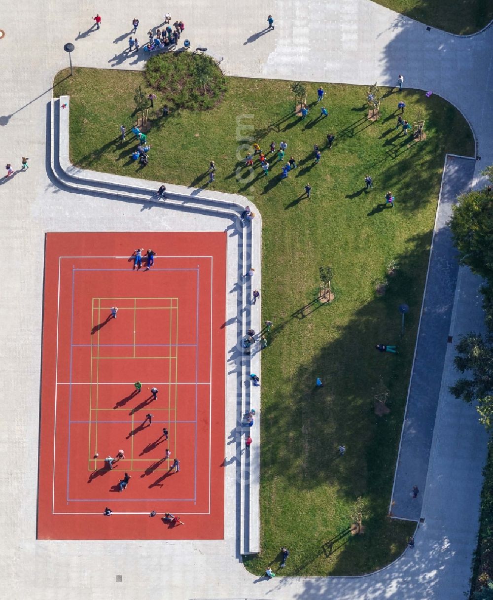 Werne from the bird's eye view: Sports field in Werne in the Ruhr area in North Rhine-Westphalia