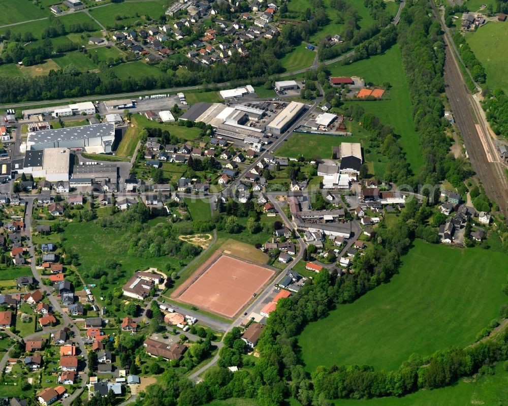 Nistertal from above - Sports field facility in Nistertal in Rhineland-Palatinate