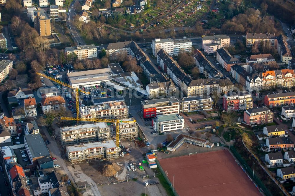 Aerial photograph Essen - Sports grounds sports grounds of VfL Sportfreunde 07 eV Essen at the Veronika street in Essen in North Rhine-Westphalia