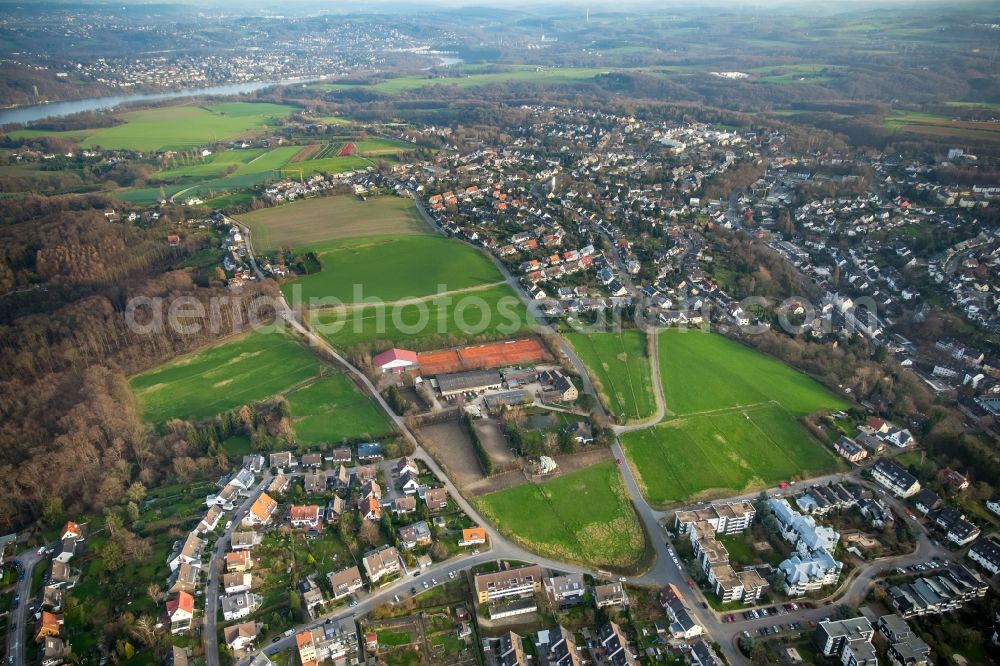 Aerial photograph Essen - Sports grounds sports grounds of VfL sports friends 07 eV Essen at the Veronika street in Essen in North Rhine-Westphalia