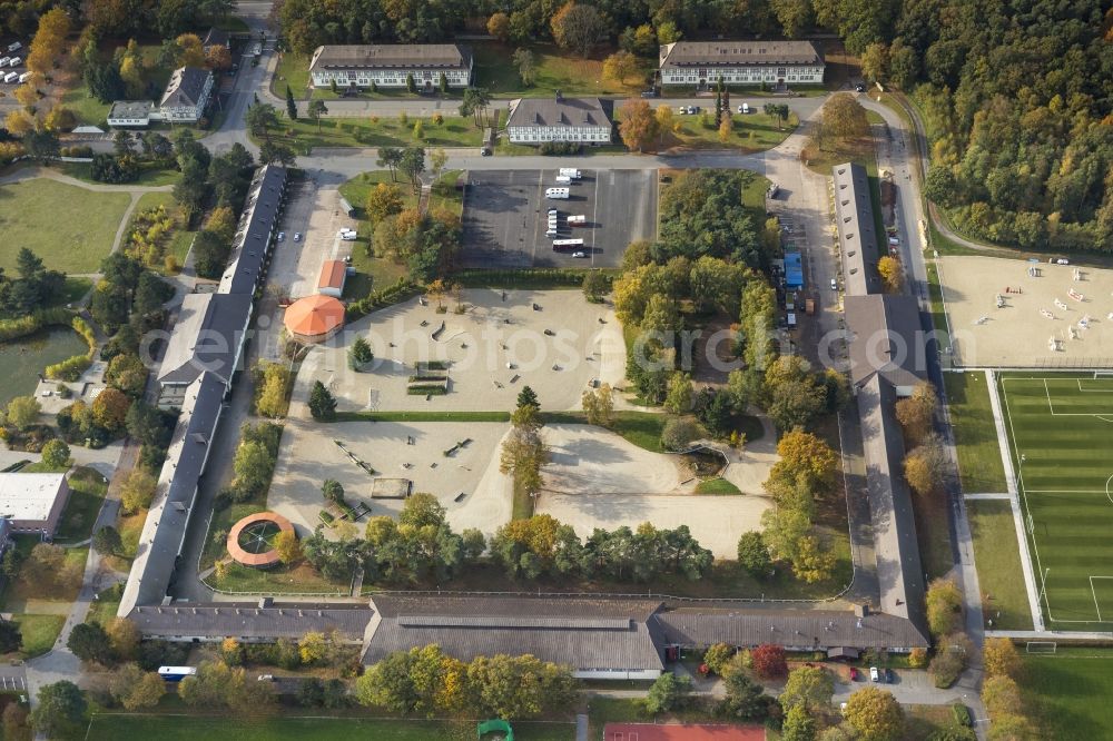 Aerial photograph Warendorf - German army Bundeswehr Sports School in Warendorf, in North Rhine-Westphalia