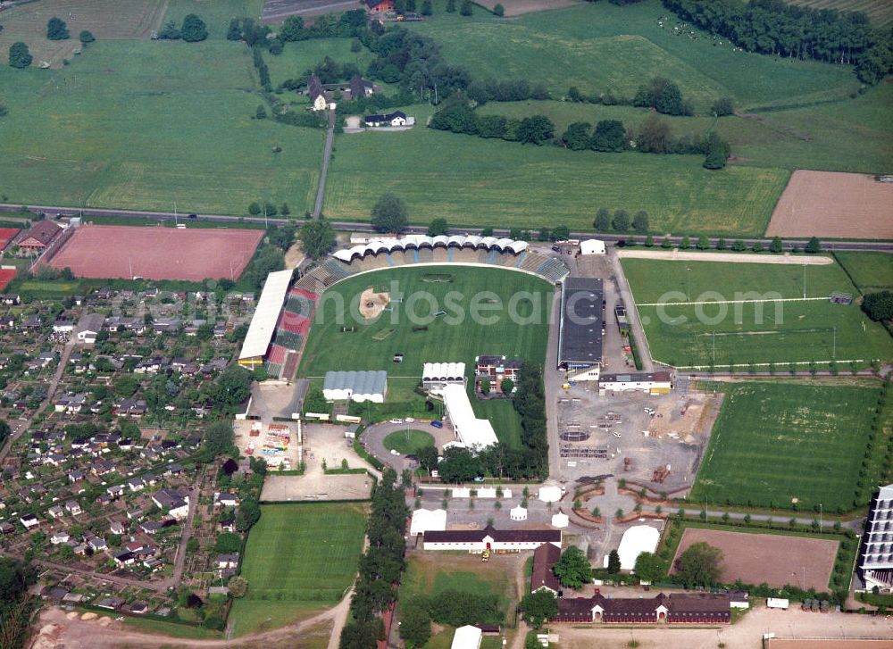 Aerial photograph Aachen - Der CHIO Aachen ist ein seit 1927 in Aachen stattfindendes internationales Pferdesport-Turnier (Concours Hippique International Officiel). Nach dem Reglement der Internationalen Reiterlichen Vereinigung (FEI) darf jedes Land nur ein CHIO austragen. Somit ist der CHIO Aachen die einzige Veranstaltung ihrer Art in Deutschland.