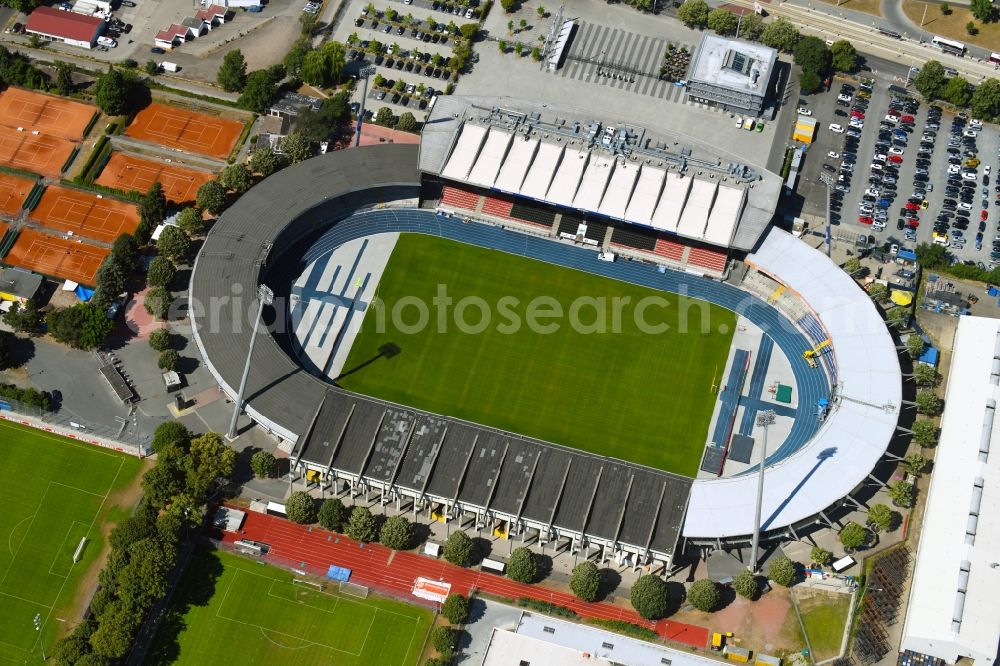 Aerial photograph Braunschweig - Sports facility grounds of the Arena stadium in Braunschweig in the state Lower Saxony