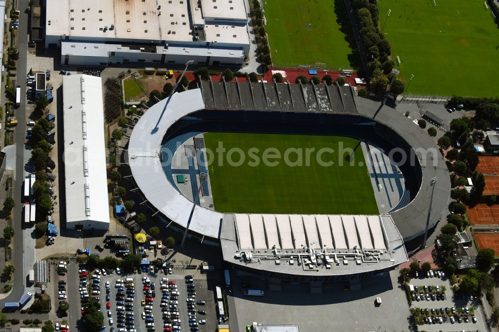 Braunschweig from above - Sports facility grounds of the Arena stadium in Braunschweig in the state Lower Saxony