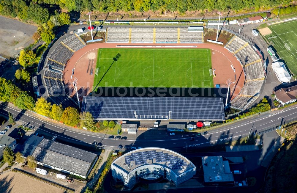 Aerial image Siegen - Sports facility grounds in Siegen in the state North Rhine-Westphalia