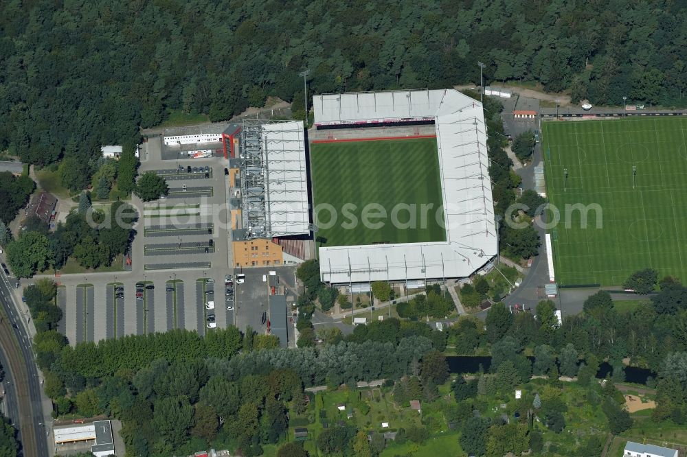 Berlin from above - Sports facility grounds of the Arena stadium An der Alten Foersterei An der Wuhlheide in Berlin