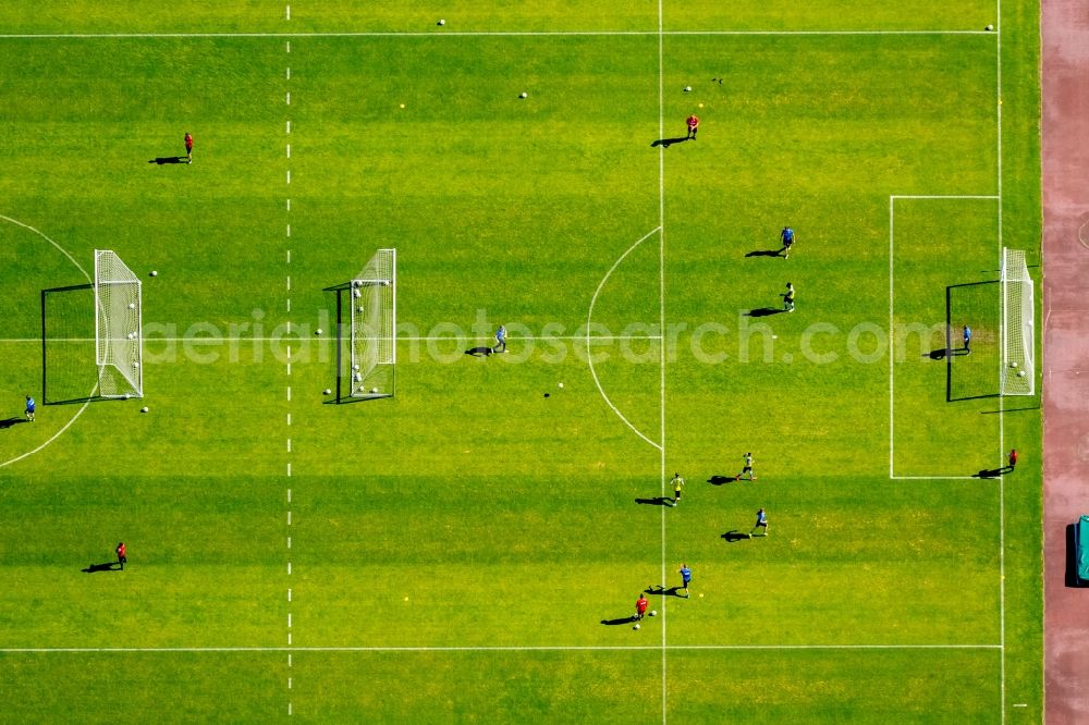 Bochum from the bird's eye view: Sports facility grounds of the Arena stadium rewirpowerSTADION Castroper Strasse in Bochum in the state North Rhine-Westphalia