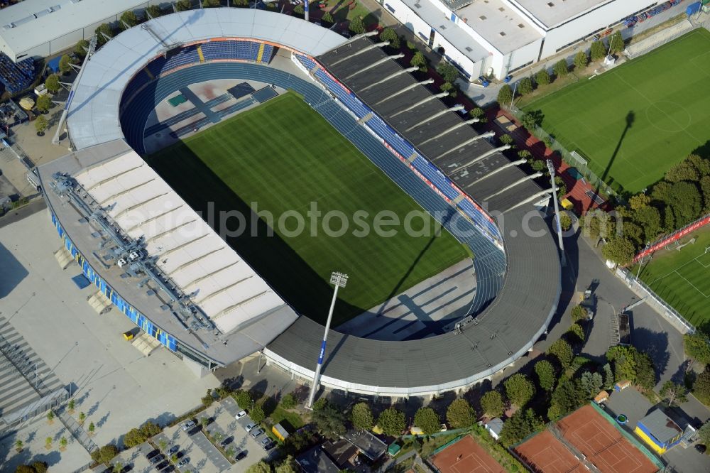 Aerial photograph Braunschweig - Sports facility grounds of the Arena stadium in Braunschweig in the state Lower Saxony