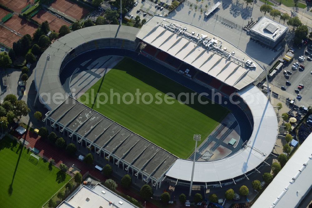 Aerial photograph Braunschweig - Sports facility grounds of the Arena stadium in Braunschweig in the state Lower Saxony