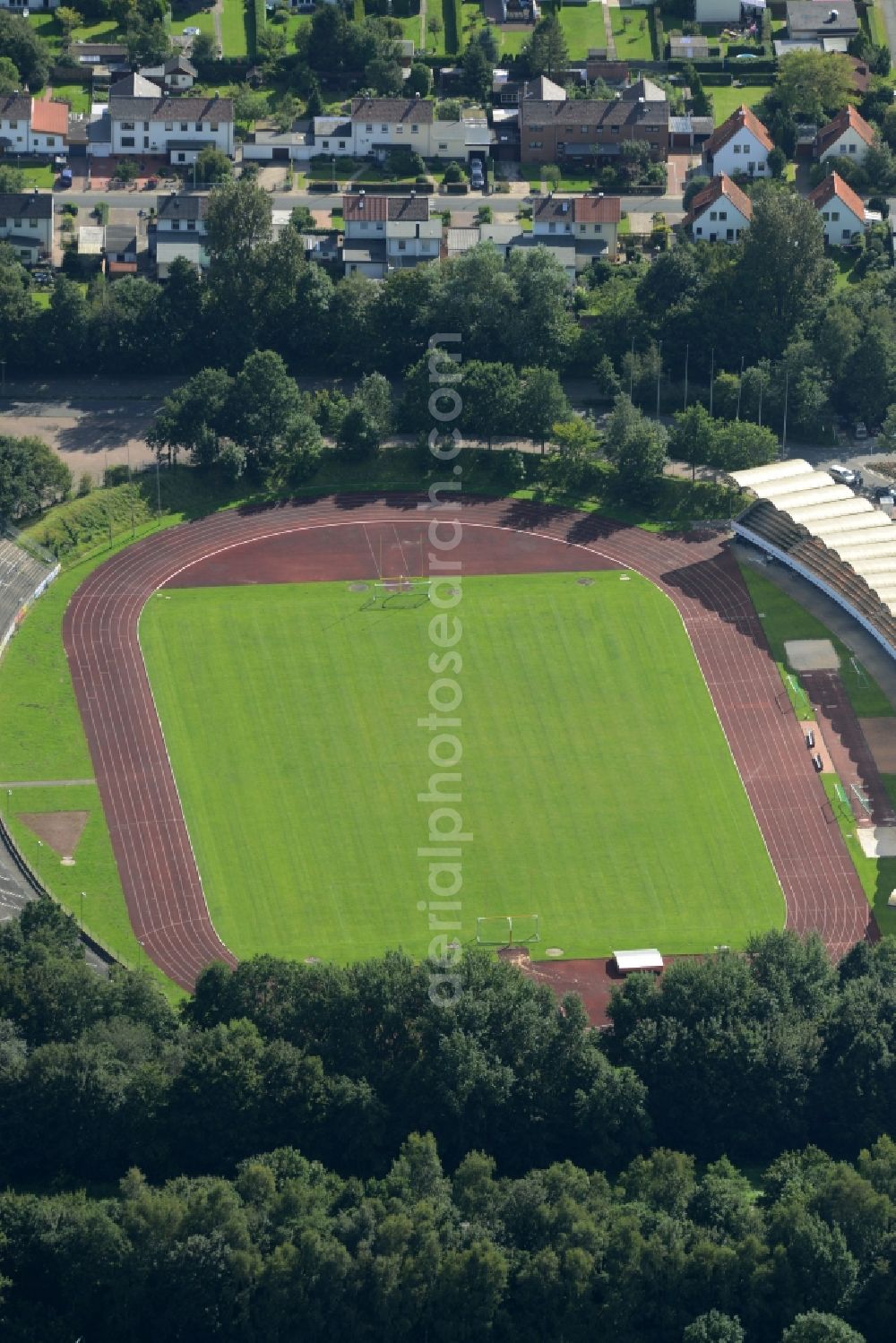 Aerial image Bremerhaven - Sports facility grounds of the Arena stadium in Bremerhaven in the state Bremen