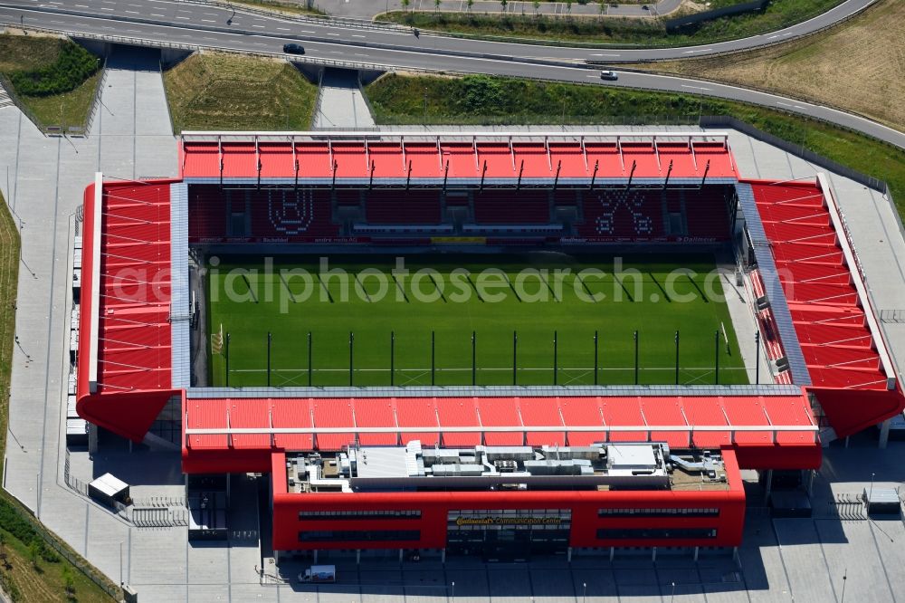 Aerial image Regensburg - Sports facility grounds of the Arena stadium Continental Arena in Regensburg in the state Bavaria, Germany