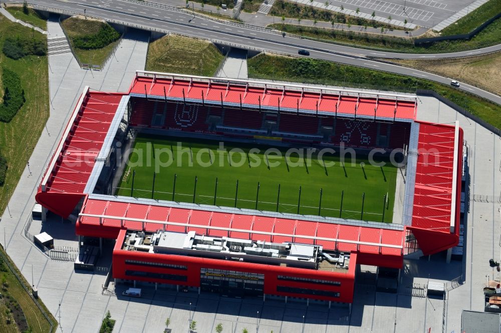 Aerial photograph Regensburg - Sports facility grounds of the Arena stadium Continental Arena in Regensburg in the state Bavaria, Germany