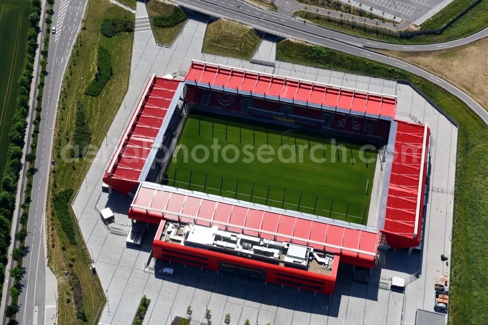 Aerial photograph Regensburg - Sports facility grounds of the Arena stadium Continental Arena in Regensburg in the state Bavaria, Germany