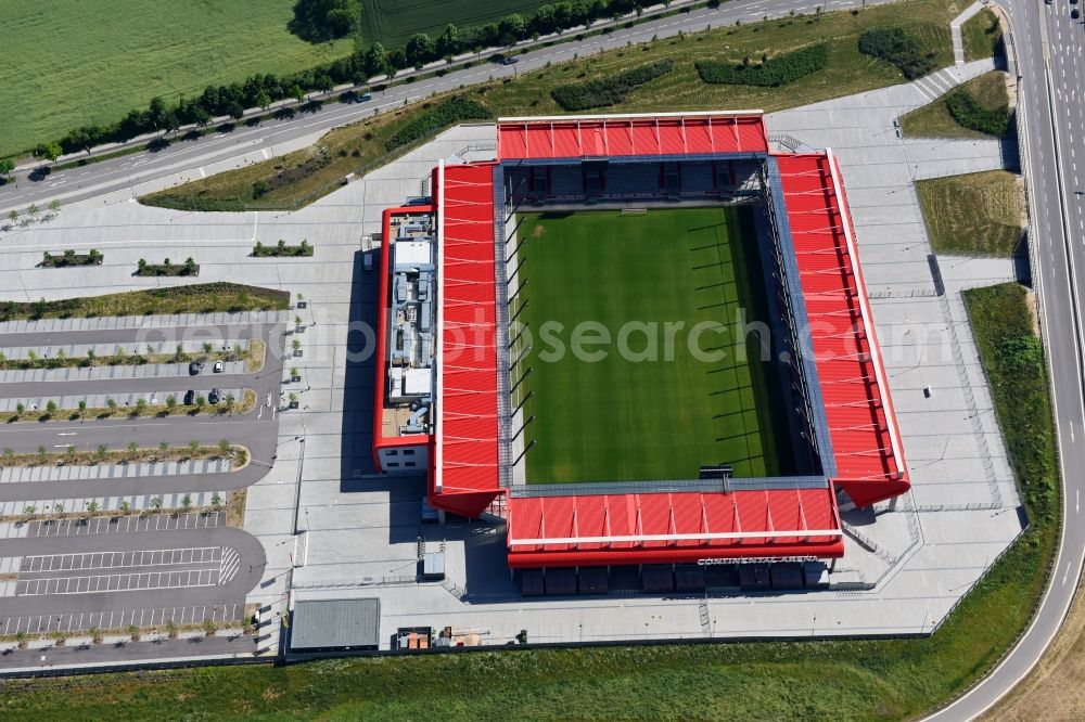 Regensburg from the bird's eye view: Sports facility grounds of the Arena stadium Continental Arena in Regensburg in the state Bavaria, Germany