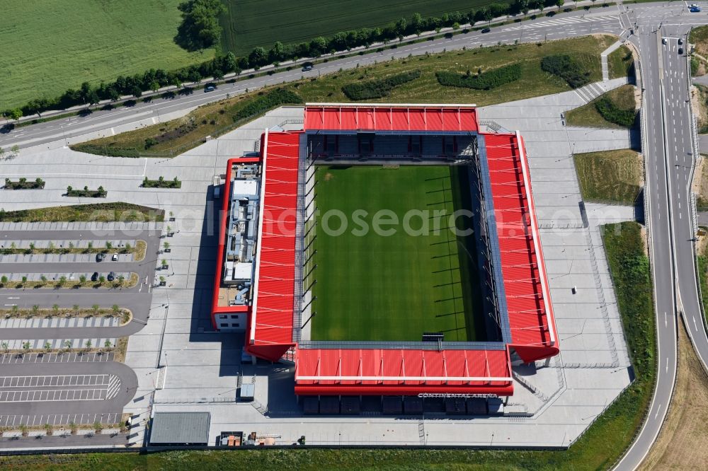 Aerial image Regensburg - Sports facility grounds of the Arena stadium Continental Arena in Regensburg in the state Bavaria, Germany